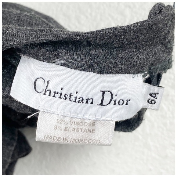 Christian Dior Kids Dark Gray Long Sleeve Dress Size 6 - Picture 8 of 10